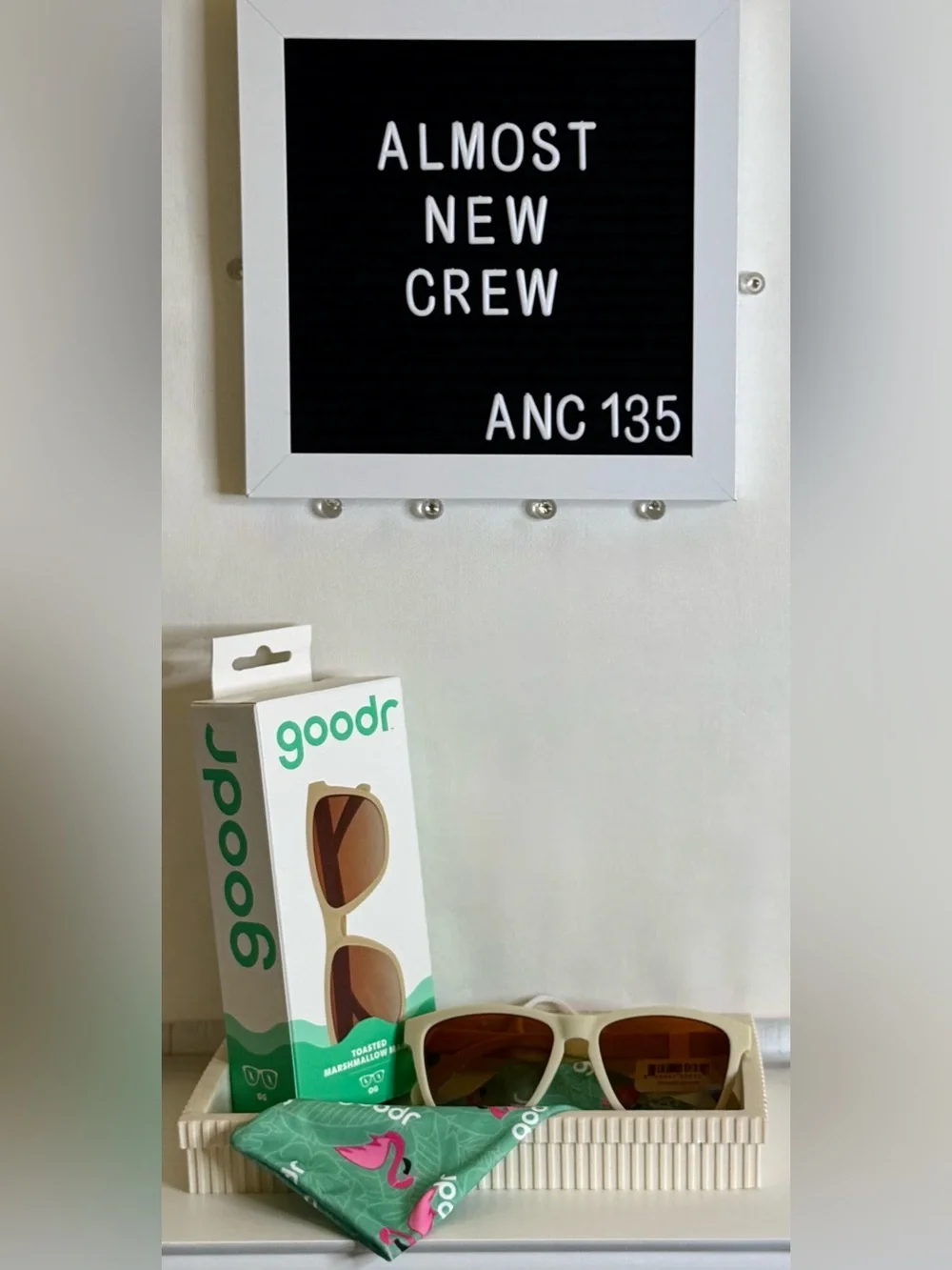 goodr Toasted Marshmallow Magic OG Polarized Sunglasses Beige Orange Gradient